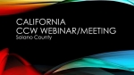 Solano County CCW Webinar/Meeting